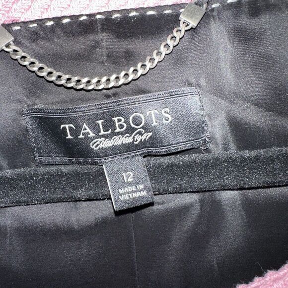 Talbots Women’s Bubblegum Pink jacket Hidden Button Size 12 - Picture 5 of 6